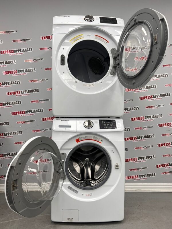Used Samsung Washer and Dryer 27" Set WF42H5000AW/A2 DV42H5000EW/AC For Sale