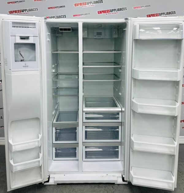 Used KitchenAid 36” Side-By-Side Refrigerator KSF26C4XYW03 For Sale