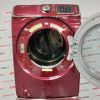 Used Samsung red washer and dryer set WF42H5500AFA2 and DV42H5600EFAC top