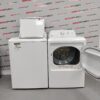 GE Washer And Dryer Set GTW460BMMWW And GTD40EBMK0WW open