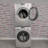Samsung Washer And Dryer Set DV203AESXAC And WF203ANSXAC top open