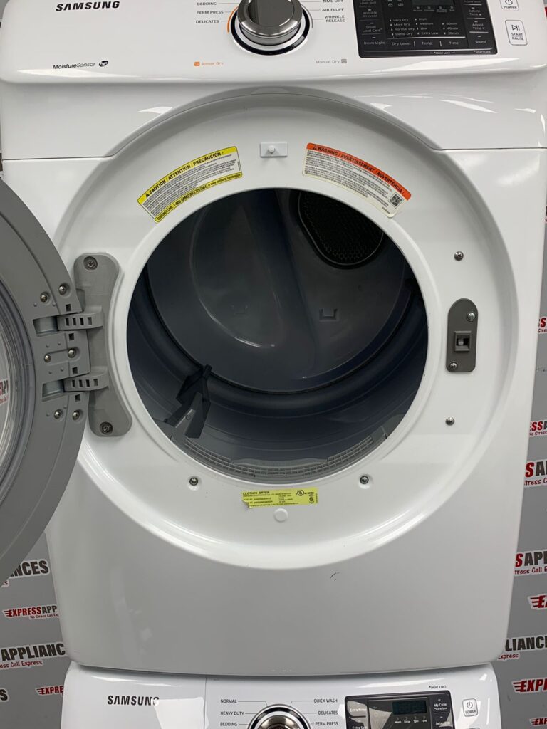 Used Samsung Washer And Dryer Set WF45M5100AW/A5 and DV42H5000EW/AC For