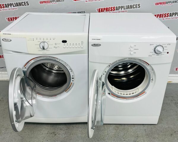Used Whirlpool 24” Stackable Washer and Dryer Set WFC7500VW0 YWED7500VW For Sale