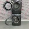Electrolux Stackable Washer and Dryer Set EFMC617STTO and EFLS617STTO open both