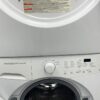 Used Frigidaire Washer and Dryer Stackable Set CAQE7001LW0 and FFFW5000QW0 controls