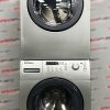 Used Samsung 27” Front Load Washer and Electric Dryer Stackable Set WF203ANSXAC DV203AESXAC For Sale (1)