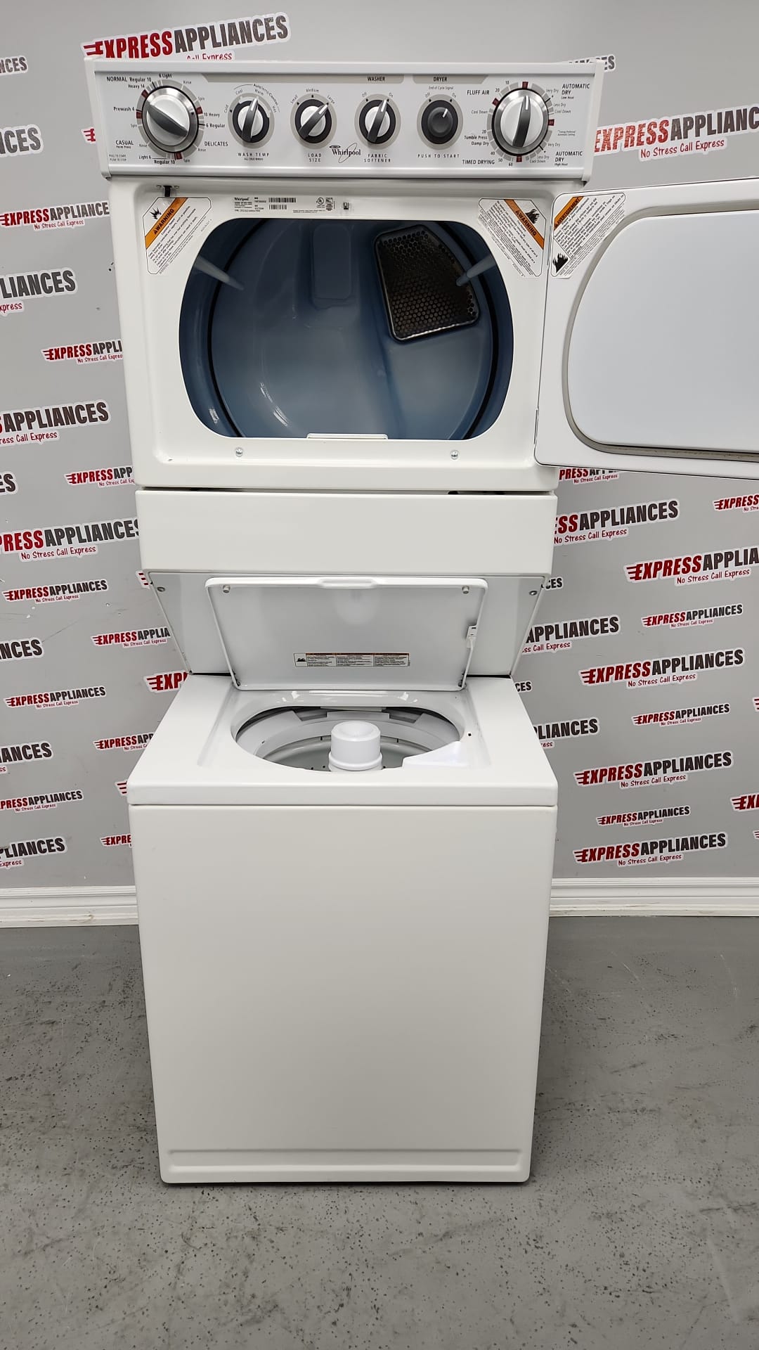 Used Whirlpool Stackable Washer And Dryer YWET3300XQ0 For Sale ️