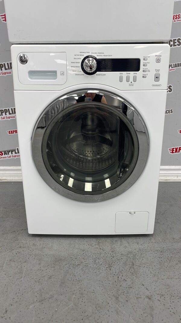 Used Stackable GE Washer And Dryer Set PCVH480EK0WW and WCVH4800K0WW For Sale