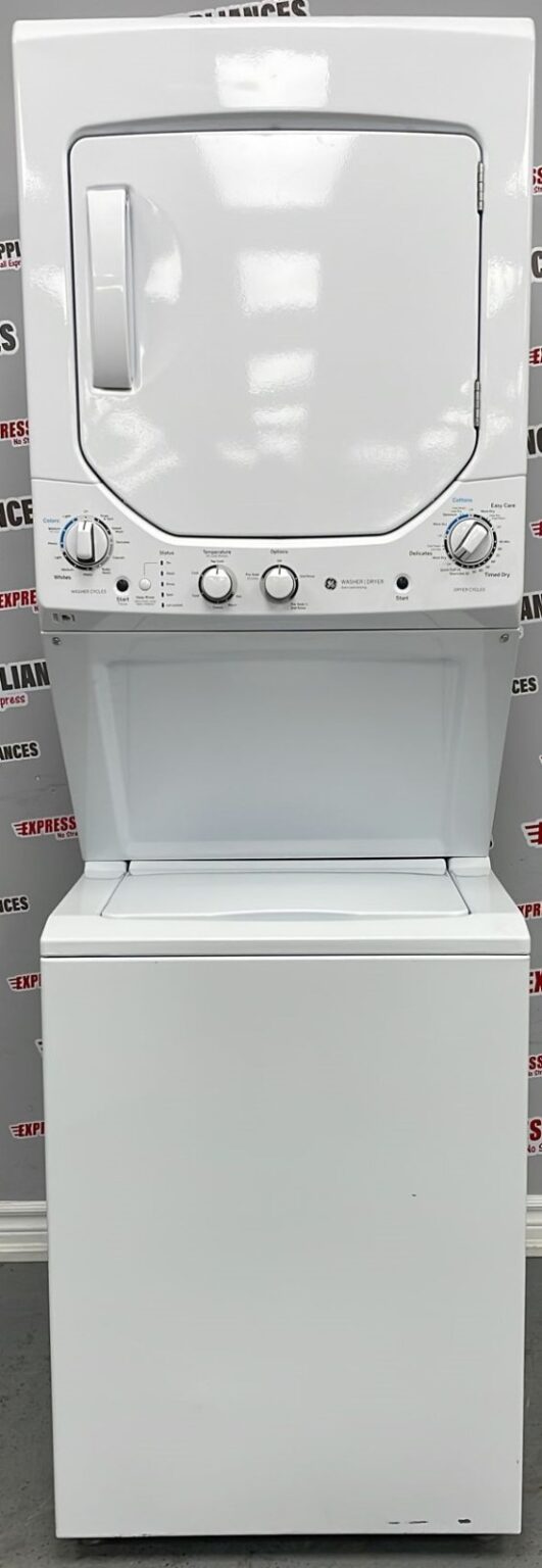 Used General Electric Stackable Washer Dryer GUD24ESMM1WW For Sale ️