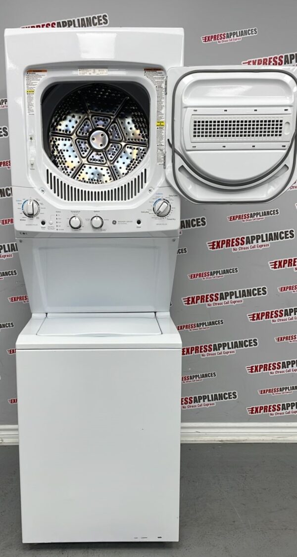 Used GE Stackable Washer Dryer Laundry Center GUD24ESMM1WW For Sale