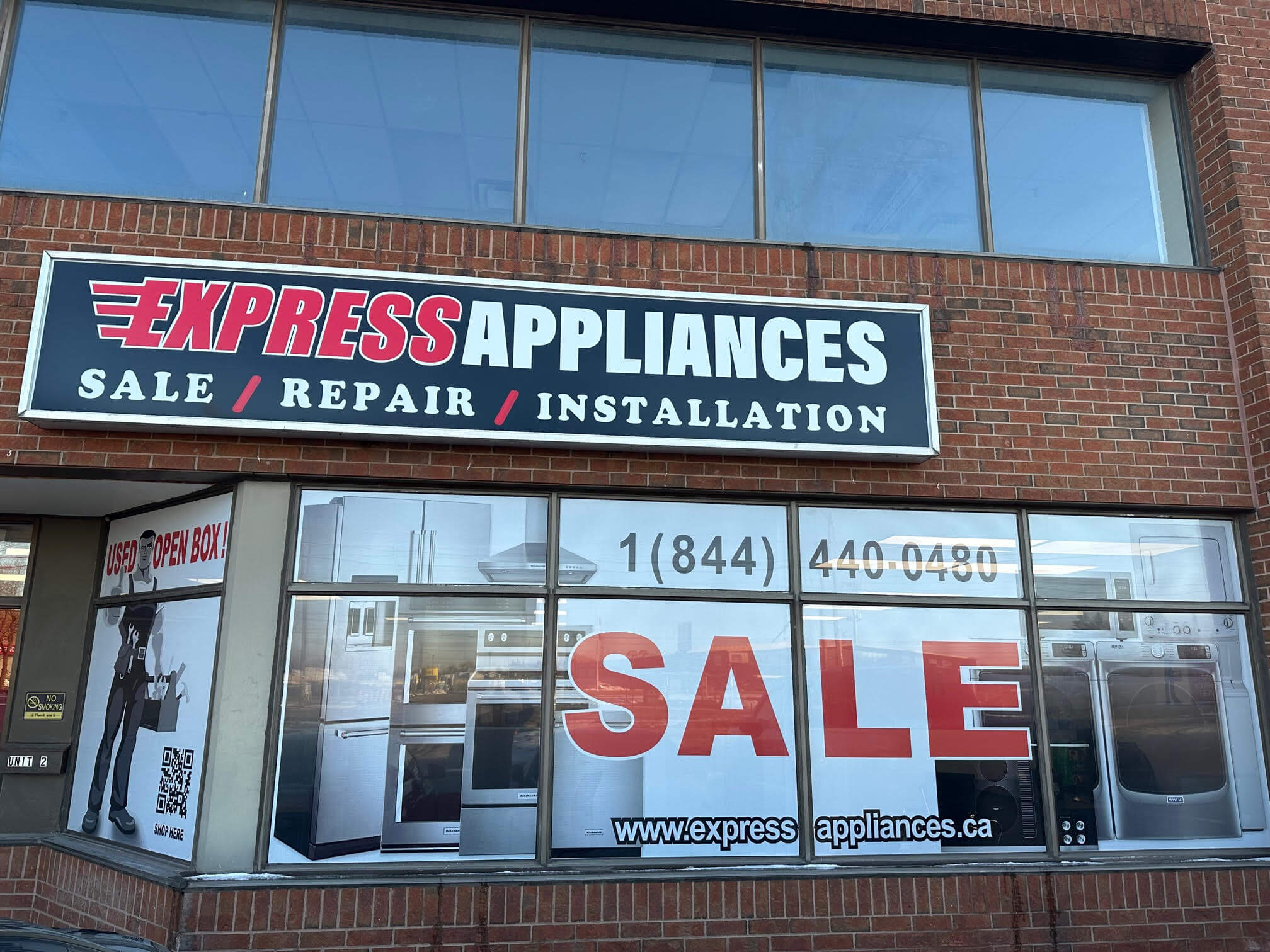 express appliances front of store