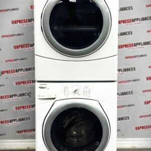 Used Whirlpool Stackable 27” Washer and Dryer Set WFW9150WW01 YWED9150WW1 For Sale