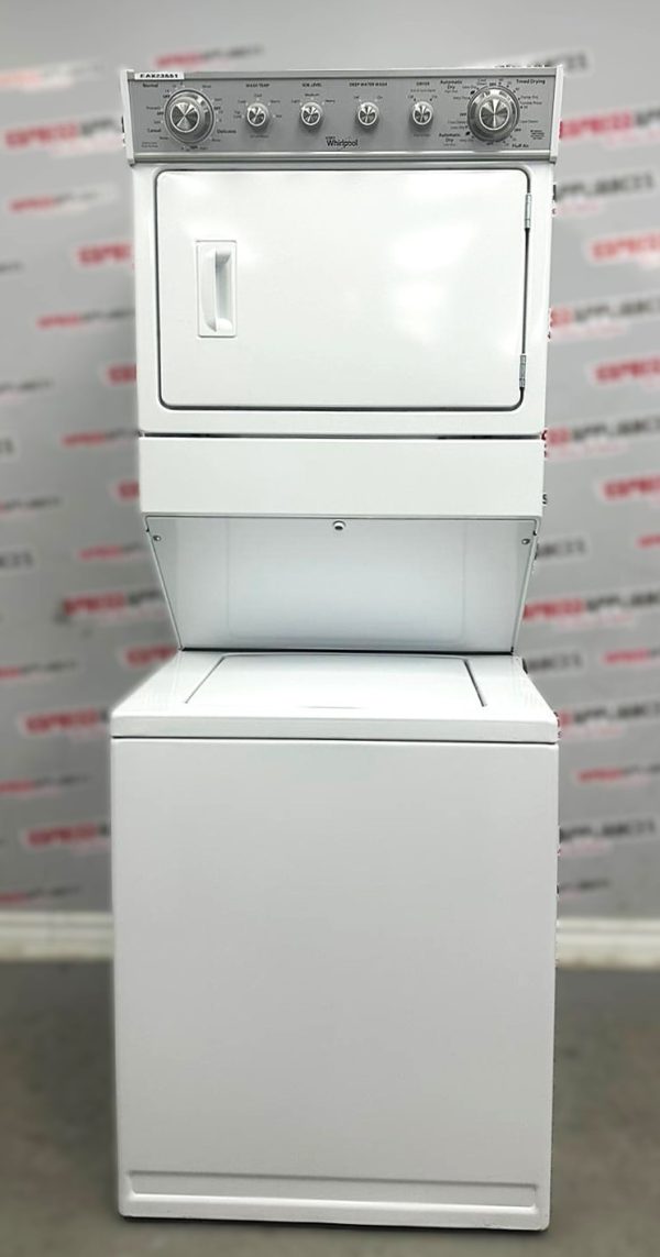 Used Whirlpool 27” Laundry Center Washer and Dryer YWET4027EW0 For Sale