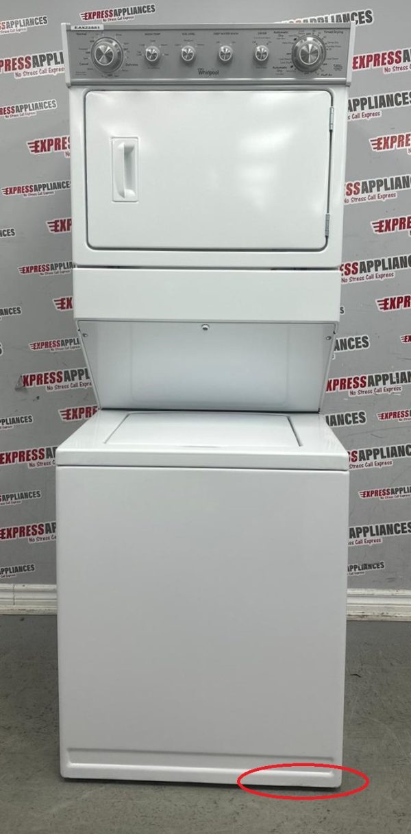 Used Whirlpool 27” Laundry Center Washer and Dryer YWET4027EW0 For Sale