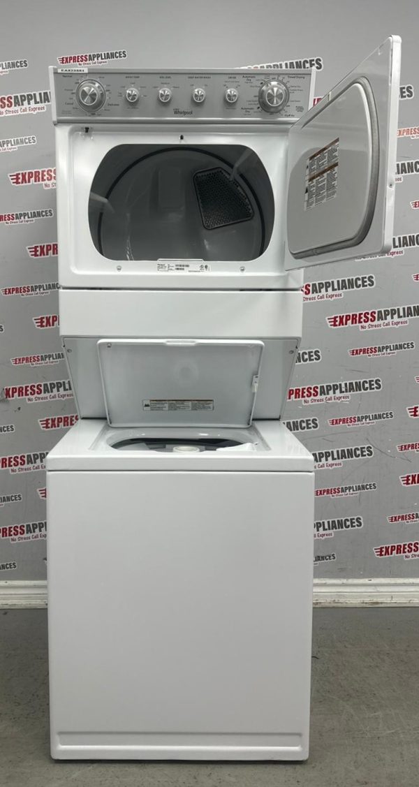 Used Whirlpool 27” Laundry Center Washer and Dryer YWET4027EW0 For Sale