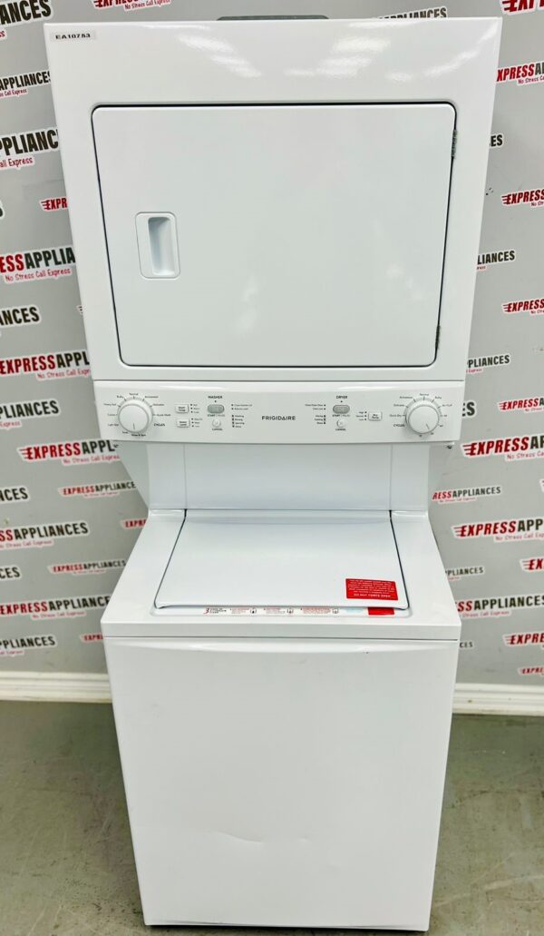 Used Frigidaire Stacked Washer And Dryer Laundry Tower Center CFLE3900UW1 For Sale