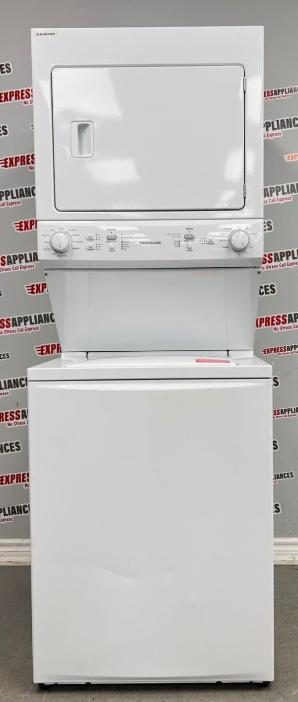 Used Frigidaire Stacked Washer And Dryer Laundry Tower Center CFLE3900UW1 For Sale