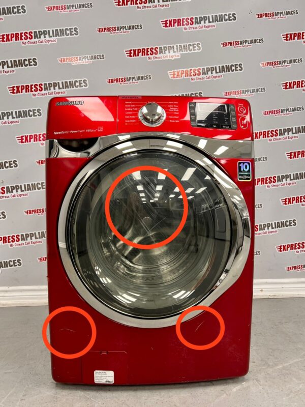 Used Samsung Front Load Red Washer WF435ATGJRA/A2 For Sale