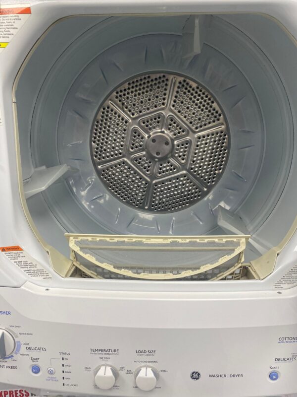 Used GE 27” Stackable Washer/Dryer Laundry Center GUAP270EM0WW For Sale
