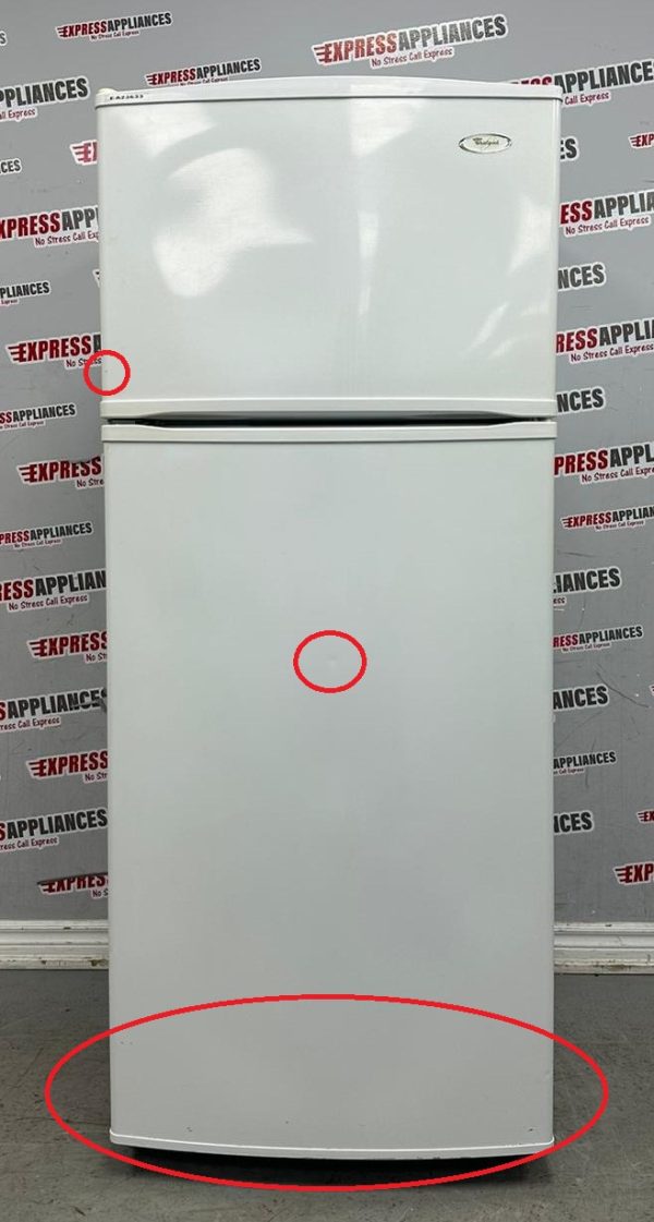 Used Whirlpool 28” Counter Depth Top Freezer Refrigerator ER8MHKXRQ01 For Sale