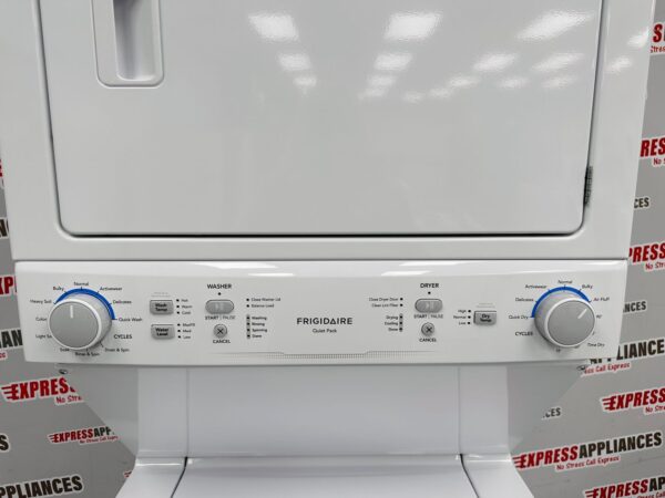 Used Frigidaire Washer And Dryer Laundry Center Tower FLCE752CAW3 For Sale