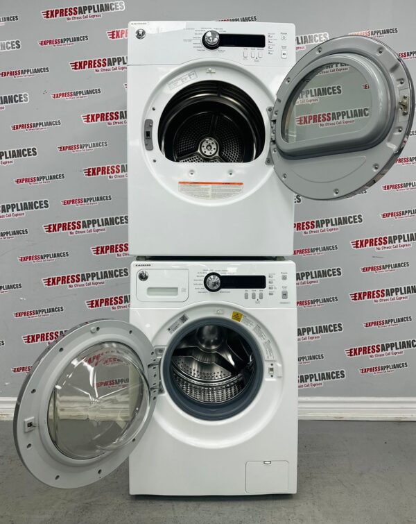 Used Stackable 24" GE Washer And Dryer Set WCVH4800K2WW and PCVH480EK1WW For Sale