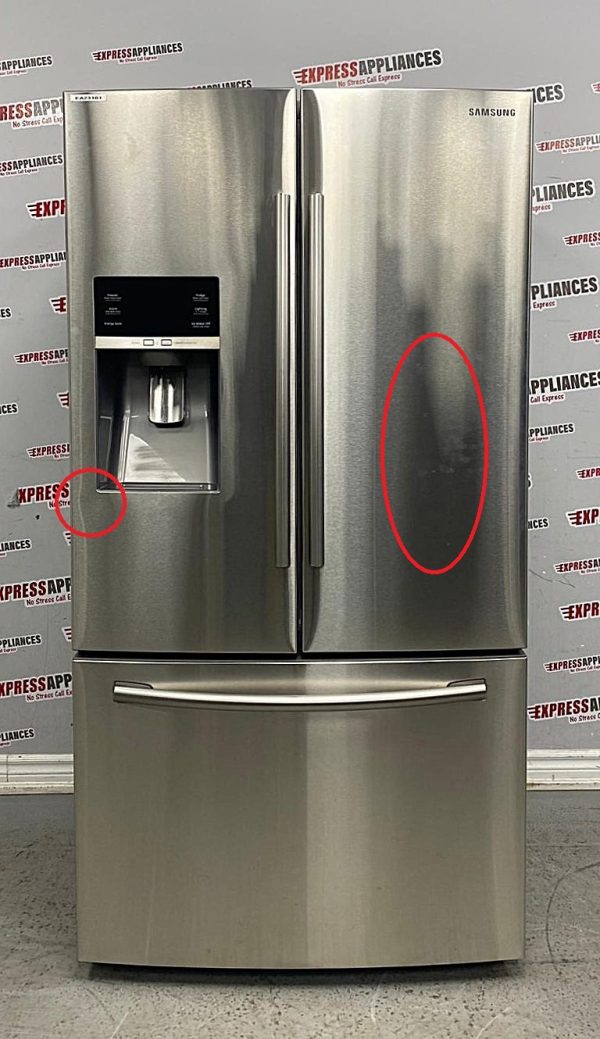 Used Samsung 36” French Door Refrigerator RF28HFEDBSR For Sale