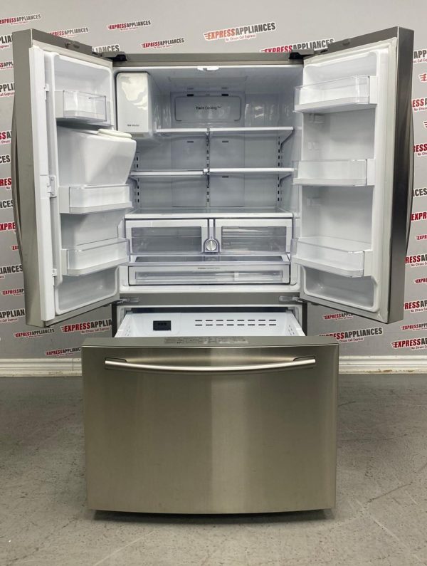 Used Samsung 36” French Door Refrigerator RF28HFEDBSR For Sale