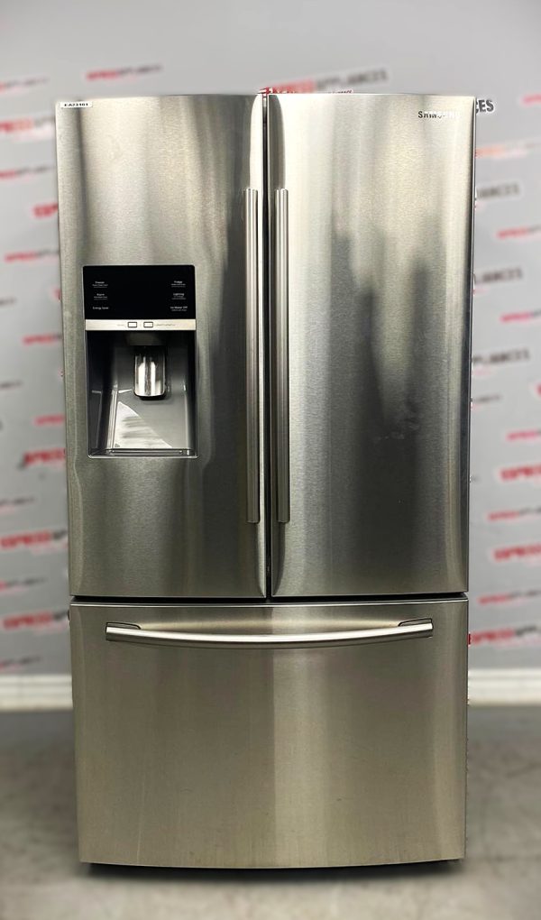 Used Samsung 36” French Door Refrigerator RF28HFEDBSR For Sale