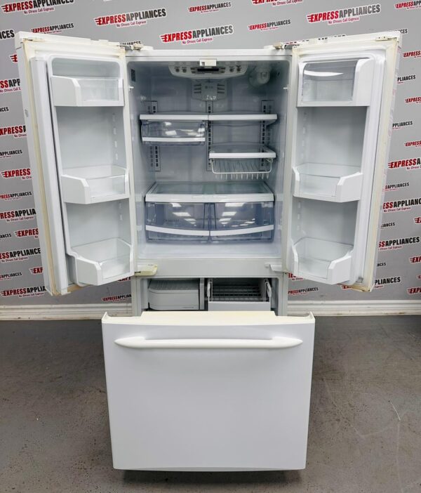 Used 30” GE French Doors Refrigerator PFSF0MFZEWW For Sale