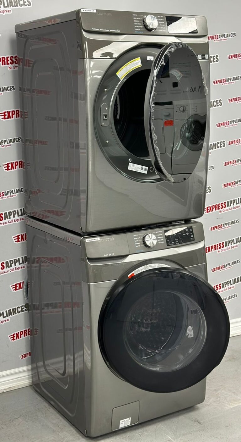 Open Box Samsung Washer/Dryer WF45R6100AP/US DVE45B6305P For Sale ️ Express Appliances