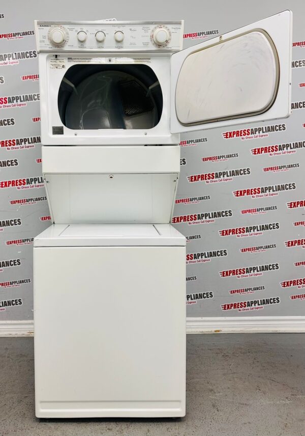 Used Whirlpool 27” Stackable Washer/Dryer Tower YLTE6234DQ0 For Sale