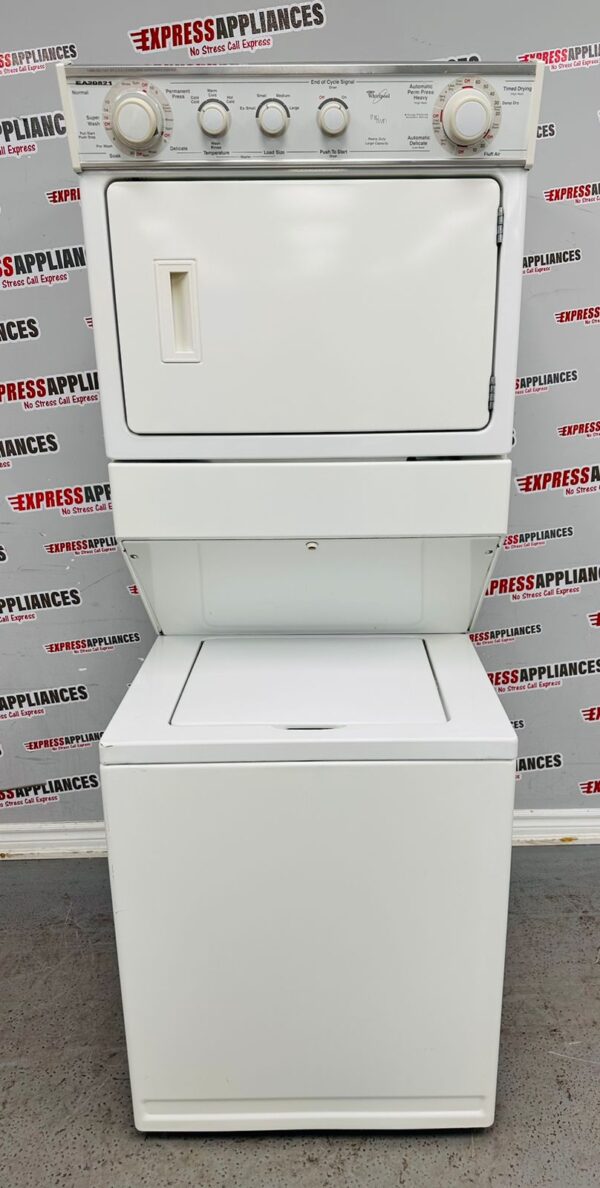 Used Whirlpool 27” Stackable Washer/Dryer Tower YLTE6234DQ0 For Sale