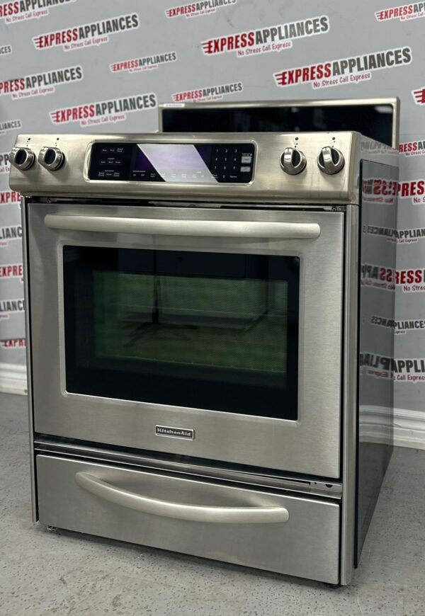 Used KitchenAid 30" Stainless Steel Glass Top Range YKERS807SS00 For Sale