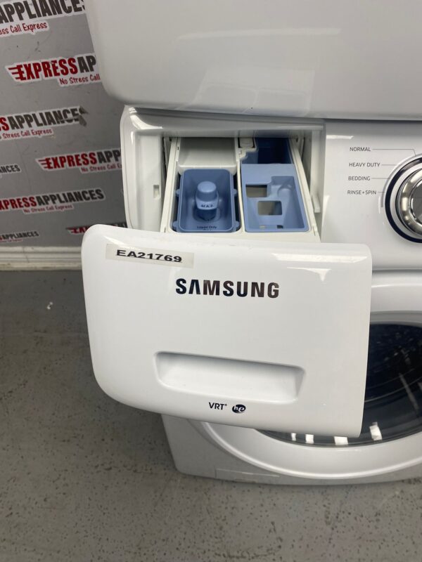 Used Samsung Front Load Washer/Dryer 27” Set WF42H5000AW/A2 DV42H5000EW/AC For Sale