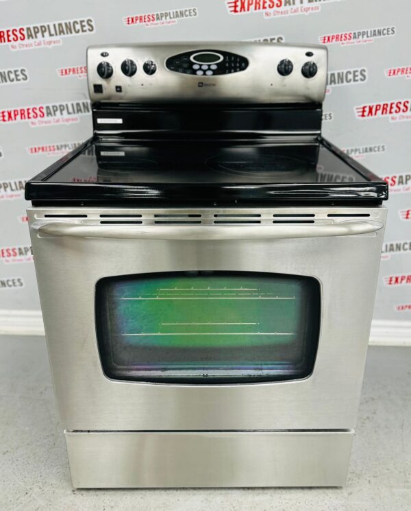 Used Maytag 30” Glass Top Range MER5875QCS For Sale