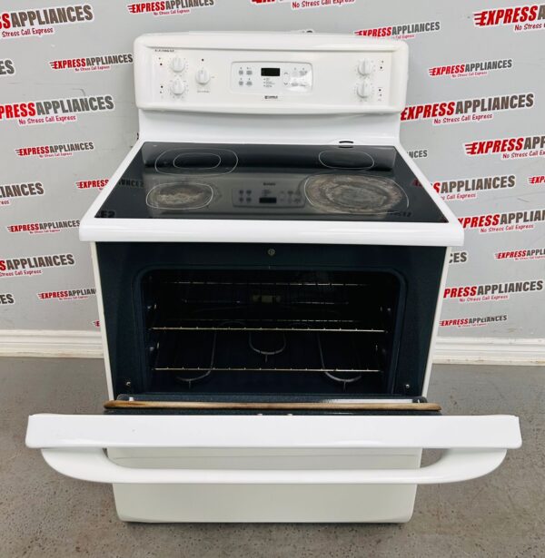 Used Kenmore 30” White Glass-Top Range C970-635121 For Sale