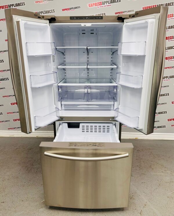 Used Samsung 30” French Doors Refrigerator RF220NCTASR For Sale