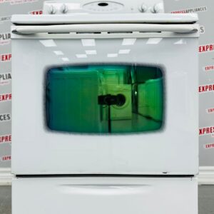Used Maytag Back Control 30” White Glass-Top Stove For Sale