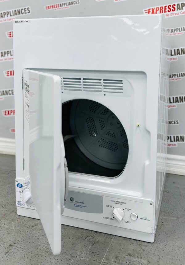Open Box GE Space Maker 24” Electric Dryer PCKS443EB2WW  For Sale