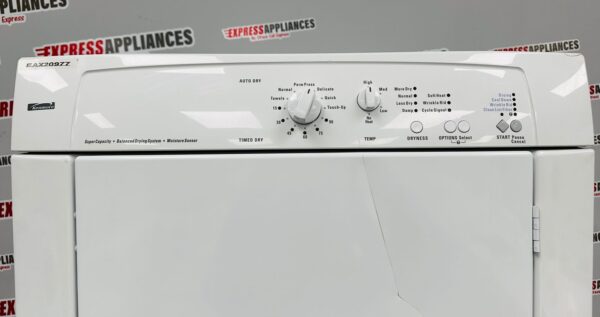 Used 27” Kenmore Electric Dryer and Front Load Washing Machine Set 970-C87072, 970-C47072-10 For Sale