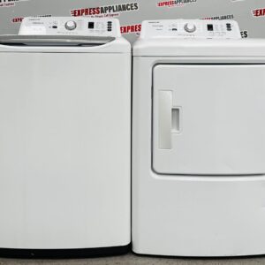 Used Insignia 27" Top Load Washer and Dryer NS-TWM41WH8A, NS-FDRE67WH8A-C  For Sale