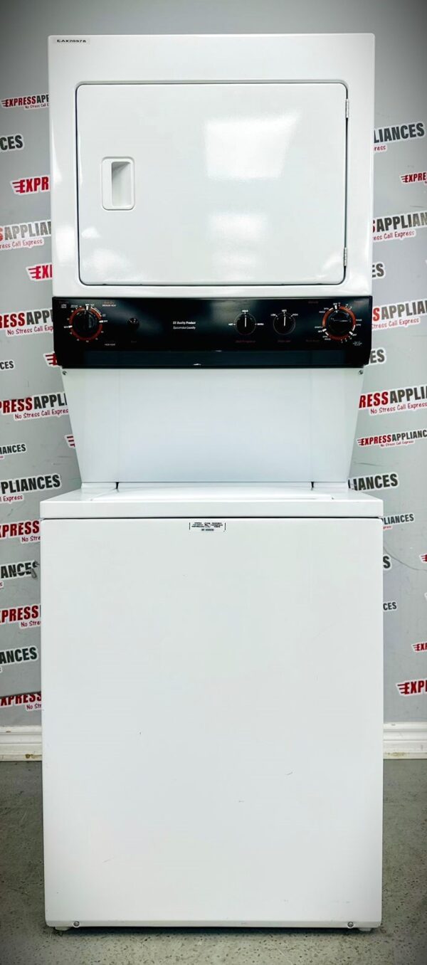 Used GE 27” Laundry Center Washer and Dryer WSM27TCEWWB For Sale