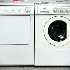 Used Kenmore 27” Stackable Washer and Frigidaire Dryer Set 970-C41072-00, FSEC748GFS0 For Sale