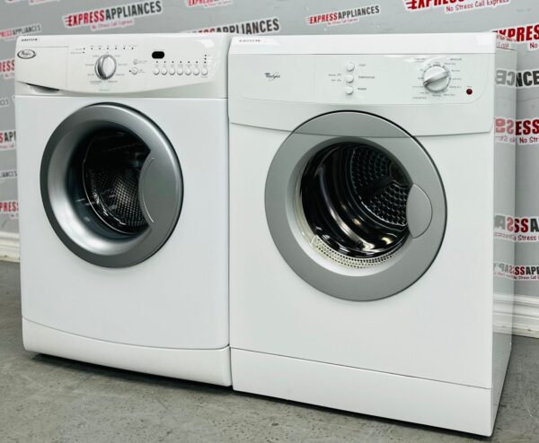 Used Whirlpool Front Load 24” Condo Size Washer and Dryer WFC7500VW 2, YLEW0050PQ  For Sale