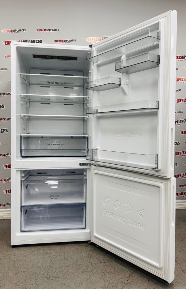 Open Box Hisense Counter-Depth Bottom-Mount 28” Refrigerator RB15A2CWE For Sale