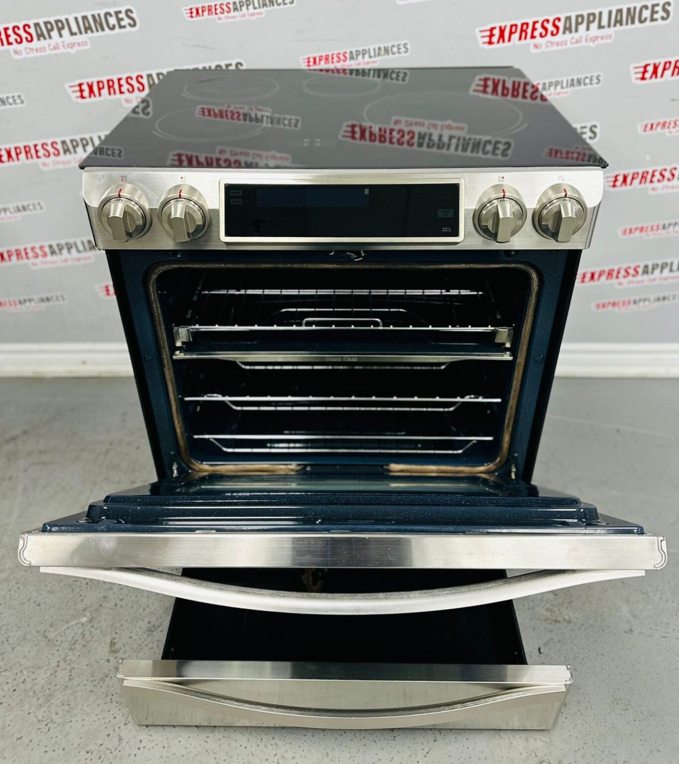 Used Samsung 30” SlideIn Induction Range NE58H9970WS For Sale ️