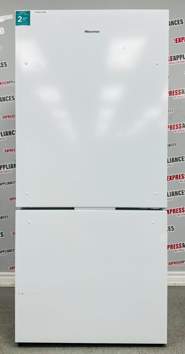Open Box Hisense Counter Depth Bottom Mount 31” Refrigerator RB17A2CWE For Sale