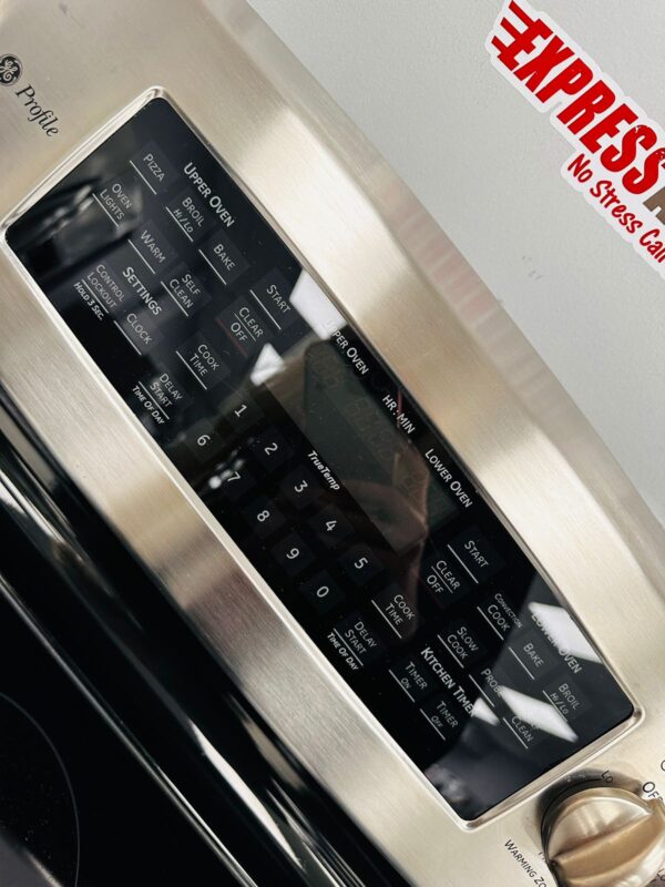 Used GE Double Oven Glass Top Stove PCB975SP1SS For Sale