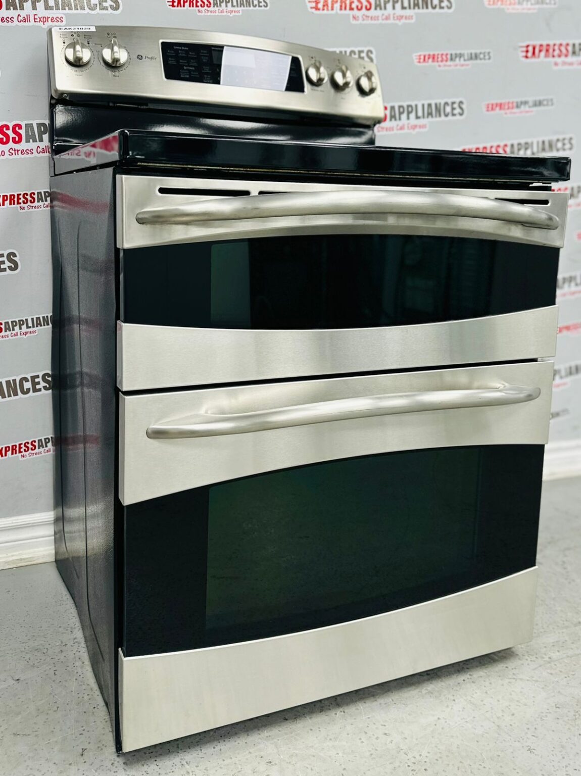 Used GE Double Oven Glass Top Stove PCB975SP1SS For Sale ️ Express